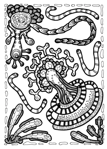 Psychedelic Pattern Coloring page