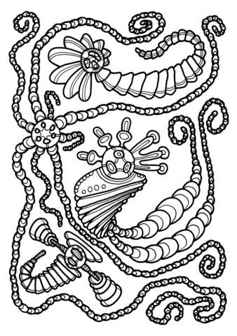 Psychedelic Pattern Coloring page