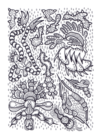 Psychedelic Pattern Coloring page