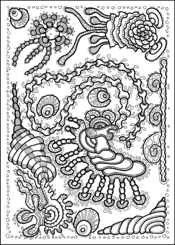 Psychedelic Pattern Coloring page