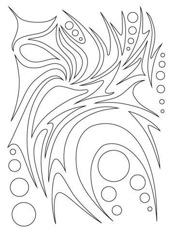 Psychedelic Pattern Coloring page