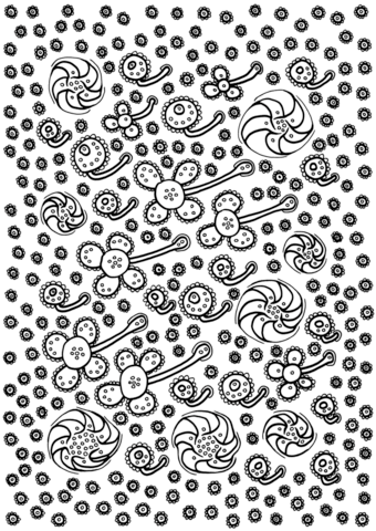 Psychedelic Pattern Coloring page