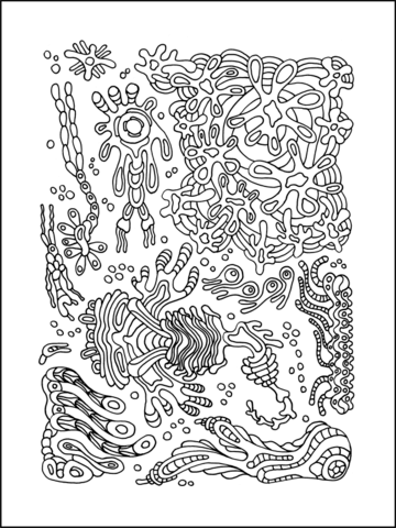 Psychedelic Pattern Coloring page