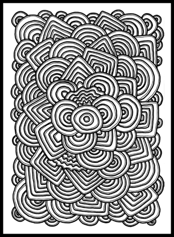 Psychedelic Pattern Coloring page