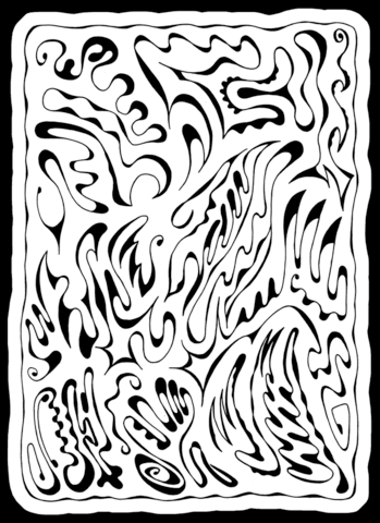 Psychedelic Pattern Coloring page