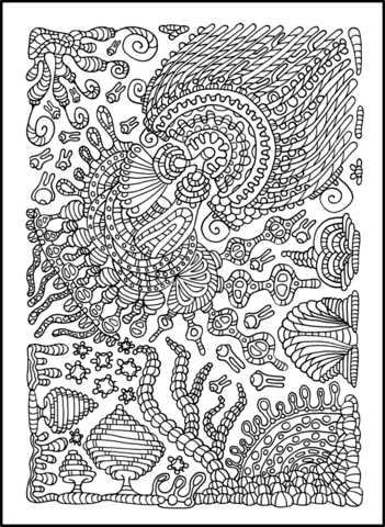 Psychedelic Pattern Coloring page