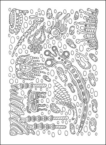 Psychedelic Pattern Coloring page