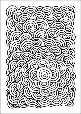 Psychedelic Pattern Coloring page