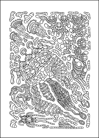 Psychedelic Pattern Coloring page