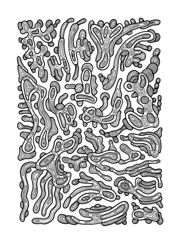 Psychedelic Pattern Coloring page