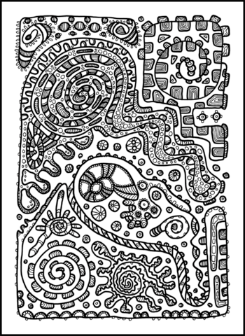 Psychedelic Pattern Coloring page