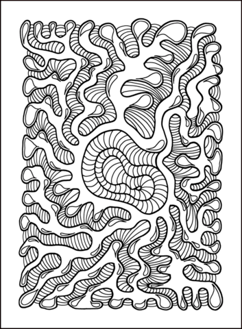 Psychedelic Pattern Coloring page