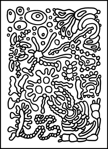 Psychedelic Pattern Coloring page