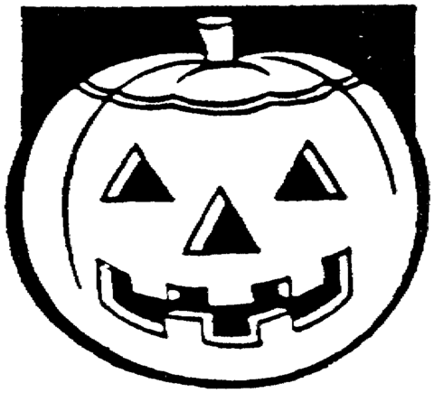 Jack-o-lantern in the night Coloring page