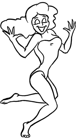 Purple Swimsuit  Coloring page