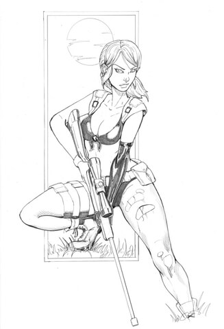 Quiet from Metal Gear Coloring page