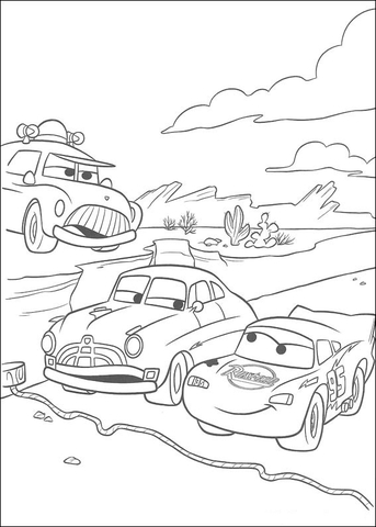 A standing start. Racing is about to begin.  Coloring page