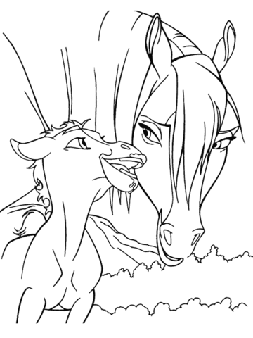 Rain horse Coloring page