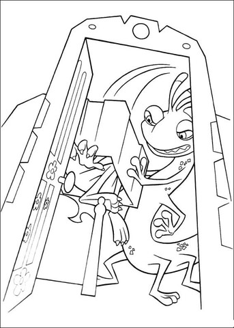 Randall Boggs Tries To Catch Mike  Coloring page