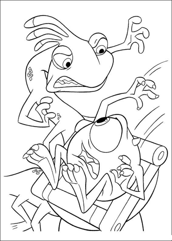 Randall Boggs Wants To Catch Mike  Coloring page