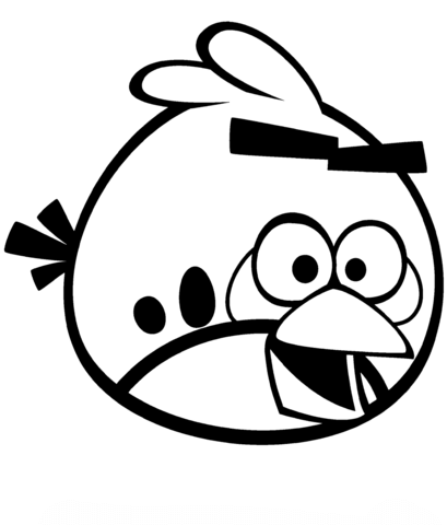 Red Angry Bird Coloring page