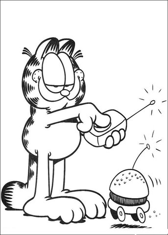 The Burger Remote  Coloring page