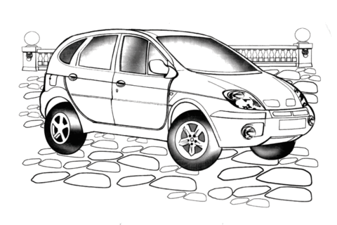 Renault Scenic RX Coloring page