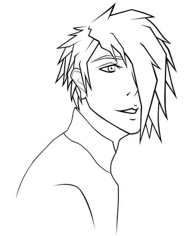 Rj Anime Boy Portrait by Sugarcoatedlollipops Coloring page