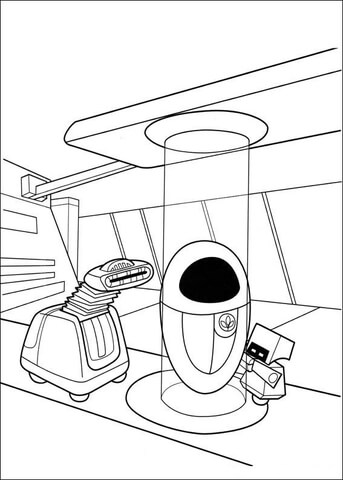 Robots Search Eva  Coloring page