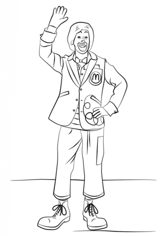 Ronald Mcdonald Coloring page