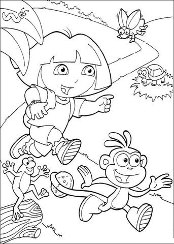 Running for a discovery Coloring page