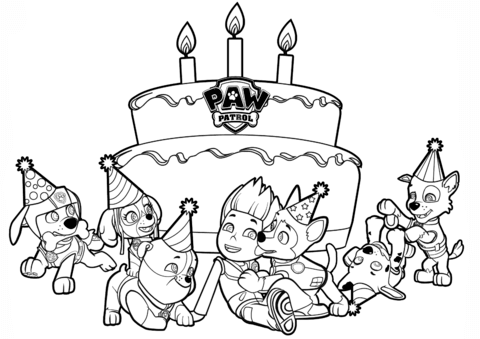 Ryder's Birthday Coloring page