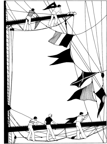 Sailers Crew at Work Coloring page