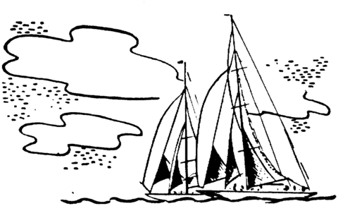 Sailing  Coloring page