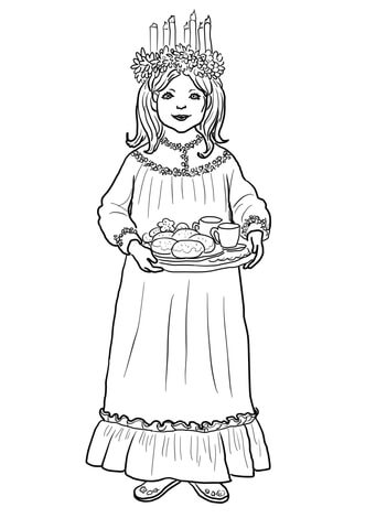 Saint Lucy Day Coloring page