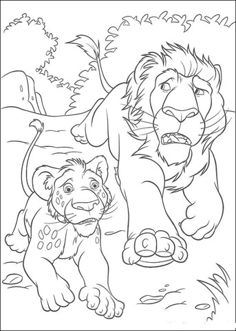 Samson And Ryan Are Running  Coloring page