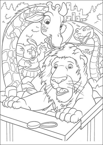 Samson, Larry, Nigel And Bridget  Coloring page