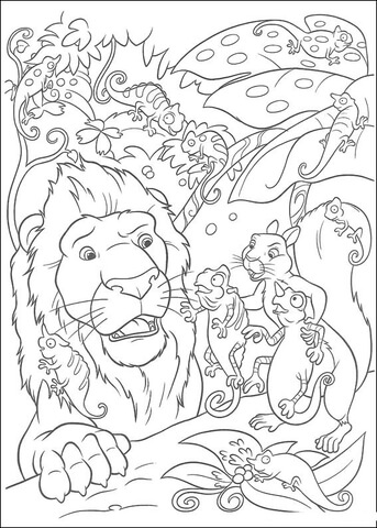 Samson Talks To The Chameleons Cloak And Camo  Coloring page