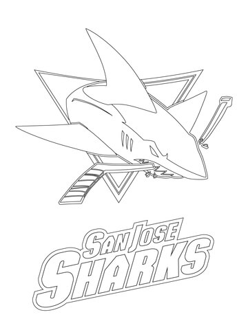 San Jose Sharks Logo Coloring page