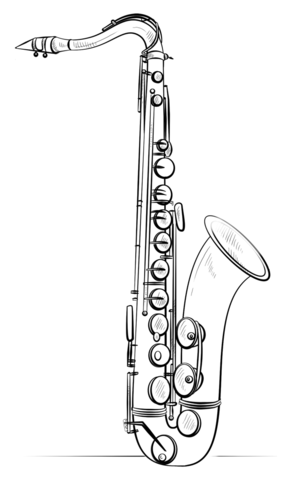 Saxophone Coloring page