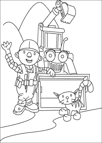 Scoop Bob And Pilchard  Coloring page