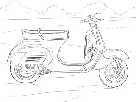 Scooter Coloring page