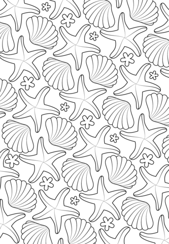 Sea Pattern Coloring page