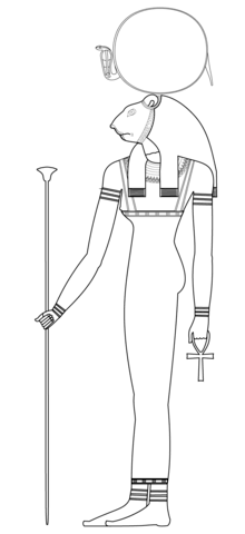 Sekhmet Coloring page