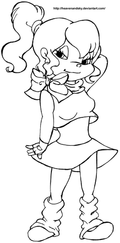 Girl From Alvin and the Chipmunks Coloring page