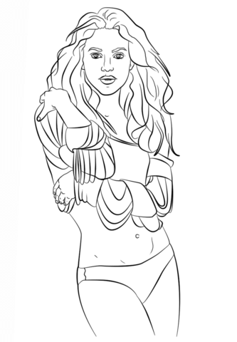 Shakira Coloring page