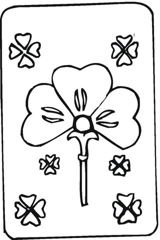 Shamrock Card Coloring page