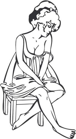 She is Waiting for You Coloring page