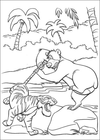 Shere Khan And Baloo  Coloring page