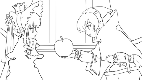 Shinku and Suiseiseki from Rozen Maiden Manga Coloring page